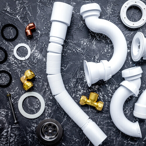 new plumbing pipes ready to be installed