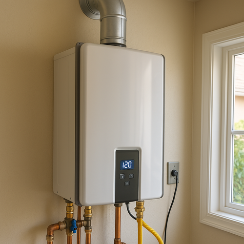 tankless water heater in a home